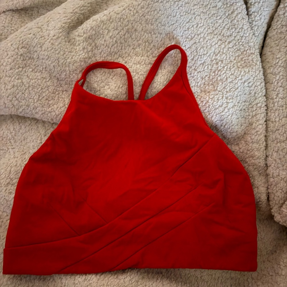 Red Strappy Crop Top